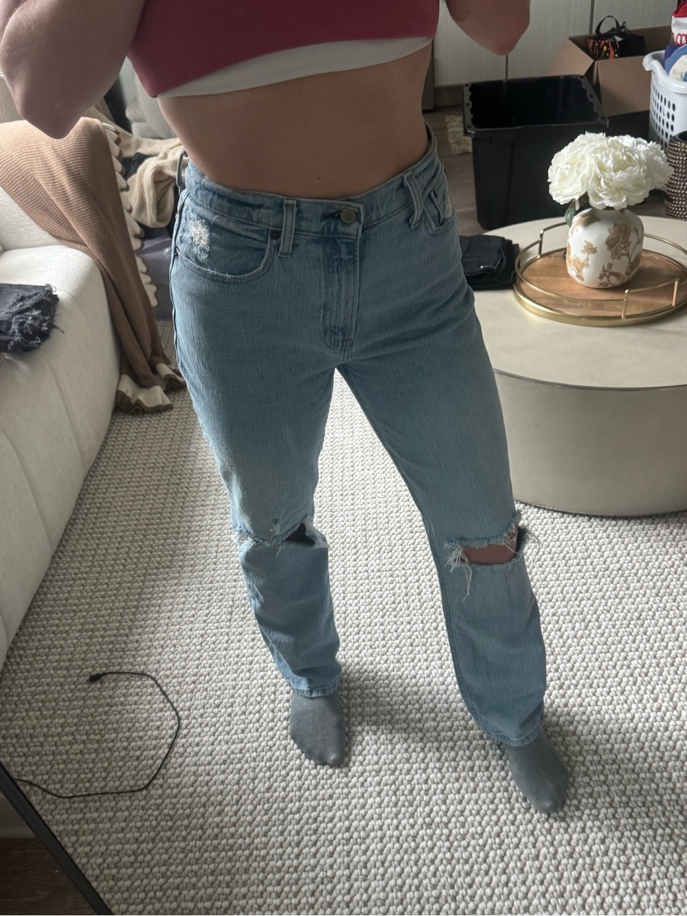Abercrombie & Fitch Light Blue High-Rise Jeans